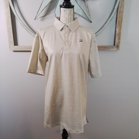 Bald Head Blues Albatross Performance Golf Polo Heather Sand Dollar - L - Picture 5 of 15